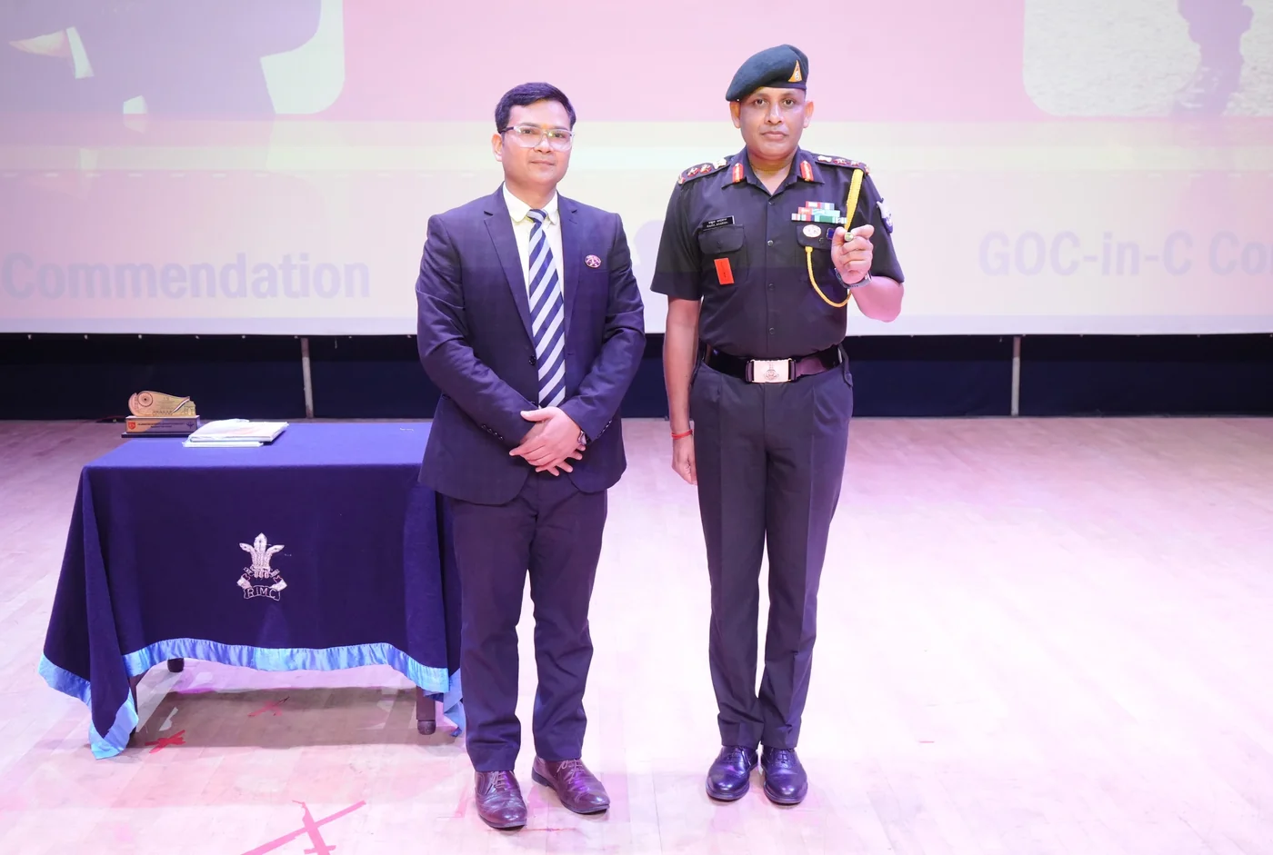 Director Receiving GOC-in-C Commendation
